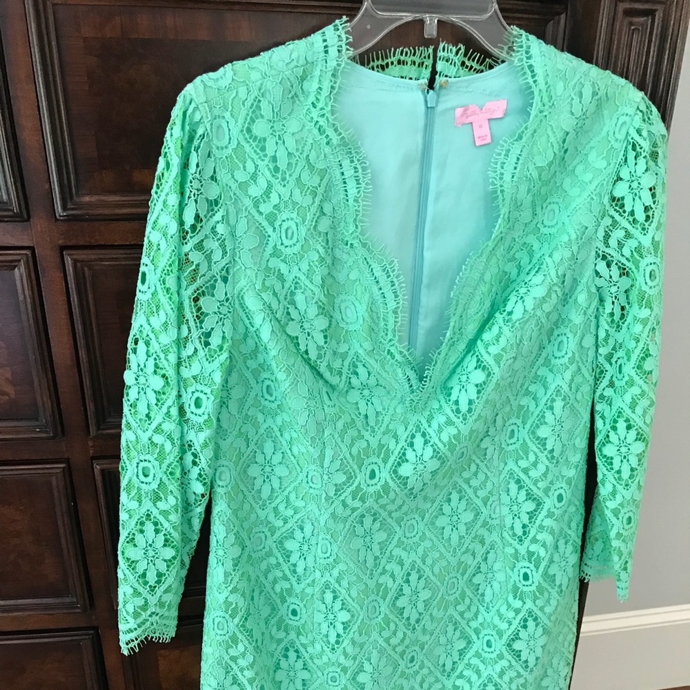 Lilly Pulitzer Green Lace Dress